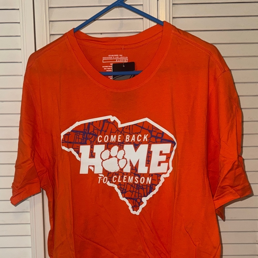 Orange Clemson Graphic T-Shirt NWT - Picture 1 of 3